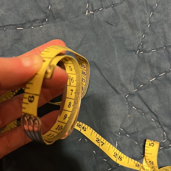 Coral and sterling silver Navajo RB stamped bracelet cuff - Picture 10 of 10